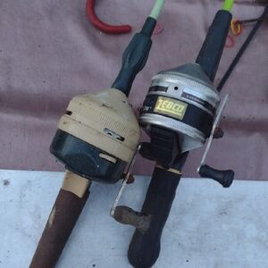 Zebco Fishing Rods &Reels Set Glow In The Dark